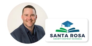 Michael Knowlton with the Santa Rosa Logo