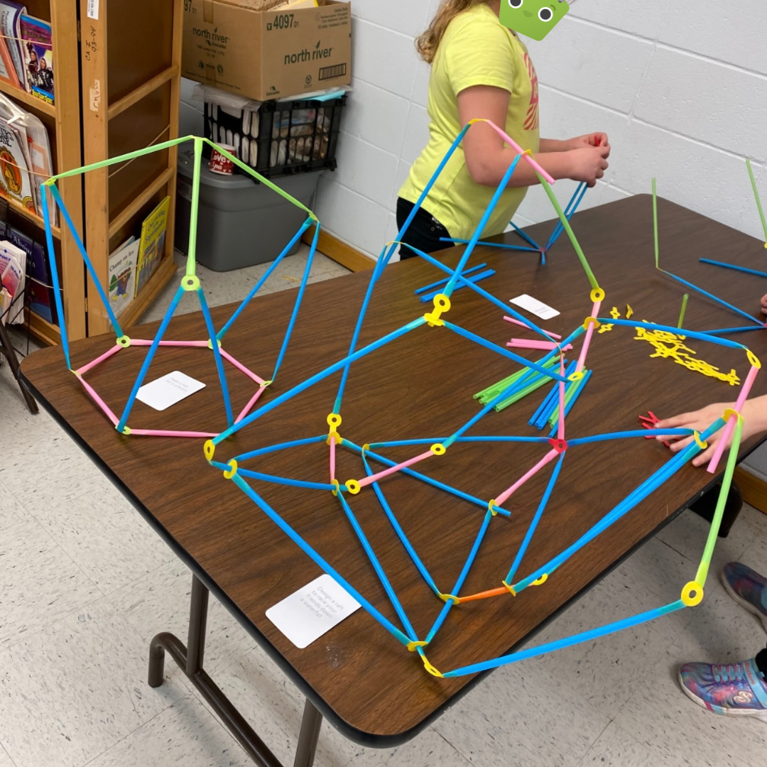 A group of students using the Pocketful of Cards.