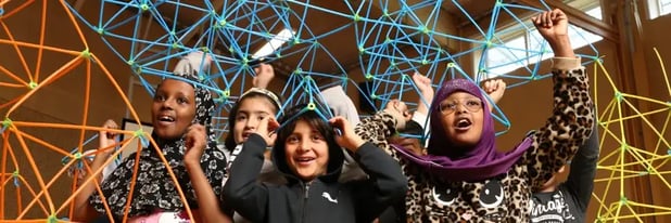 Students with Strawbees